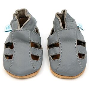 Dotty Fish Babysandaler & Barnsandaler i Äkta Läder – Barfotakänsla, Halkfri Mjuk Sula, Lätta, Flexibla & Andningsbara Sommarskor, Unisex Grå 2-3 År Dotty Fish Babysandaler & Barnsandaler i Äkta Läder – Barfotakänsla, Halkfri Mjuk Sula, Lätta, Flexibla & Andningsbara Sommarskor, Unisex Grå 2-3 År