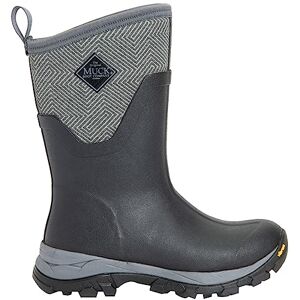 Muck Boots Wellington stövlar för kvinnor regn, Svart grå geometrisk, 42 EU Muck Boots Wellington stövlar för kvinnor regn, Svart grå geometrisk, 42 EU