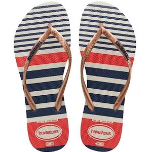 Havaianas kvinnors smala nautiska flip-flops guld, 1/2 UK, Guld, 33/34 EU Havaianas kvinnors smala nautiska flip-flops guld, 1/2 UK, Guld, 33/34 EU