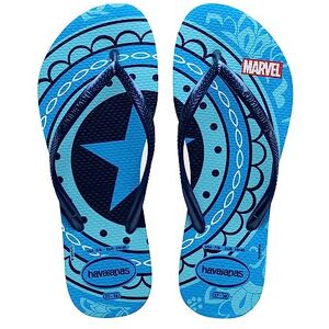 Havaianas Slim Marvel unisex slippers voor volwassenen Kleur: Turkoois Maat: 1/2 VK Havaianas Slim Marvel unisex slippers voor volwassenen Kleur: Turkoois Maat: 1/2 VK