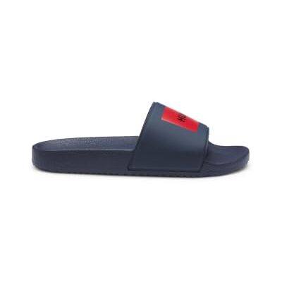HUGO Herr Timein Slid Slides med logotyp på remmen storlek, Mörkblå, 44 EU HUGO Herr Timein Slid Slides med logotyp på remmen storlek, Mörkblå, 44 EU