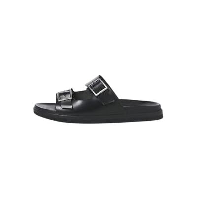 JACK & JONES Jfwdallas läderspänne sandal, svart, 45 EU, svart, 45 EU JACK & JONES Jfwdallas läderspänne sandal, svart, 45 EU, svart, 45 EU