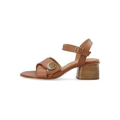 CA'SHOTT A/S Casstina 61201251 Cross lädersandal med klack, konjak, 40 EU CA'SHOTT A/S Casstina 61201251 Cross lädersandal med klack, konjak, 40 EU