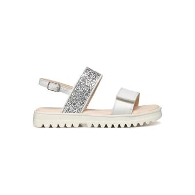 Geox J Sandal Coralie Gir, flickor, Vit Lt Silver, 28 EU Geox J Sandal Coralie Gir, flickor, Vit Lt Silver, 28 EU