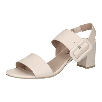 CAPRICE Dam 9-28306-42 sandaler med klack, cream pärlato, 37 EU CAPRICE Dam 9-28306-42 sandaler med klack, cream pärlato, 37 EU