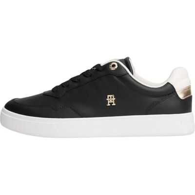 Tommy Hilfiger dam förhöjd domstol sneaker FW0FW08680 låg topp, svart (svart), 6,5, Svart, 40 EU Tommy Hilfiger dam förhöjd domstol sneaker FW0FW08680 låg topp, svart (svart), 6,5, Svart, 40 EU