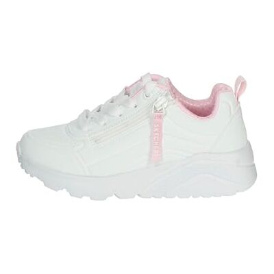 Skechers Unisex Barn Street Girls sneakers, Vit syntetisk trim, 35.5 EU Skechers Unisex Barn Street Girls sneakers, Vit syntetisk trim, 35.5 EU