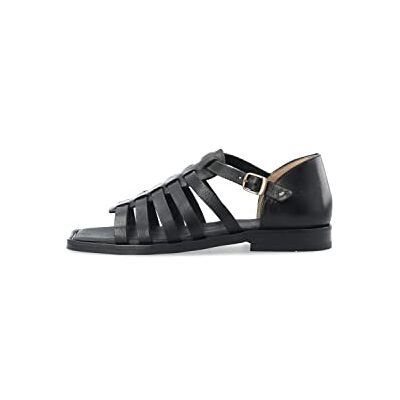 CA'SHOTT A/S Dam Casmary stängd klack vegetable tanned läder platt sandal, svart, 39 EU CA'SHOTT A/S Dam Casmary stängd klack vegetable tanned läder platt sandal, svart, 39 EU