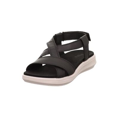 Legero Ella platta sandaler för kvinnor, Svart 0100, 38 EU Legero Ella platta sandaler för kvinnor, Svart 0100, 38 EU