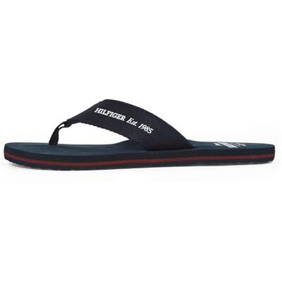 Tommy Hilfiger herr Hilfiger 85 Beach Sandal FM0FM05339 Flip Flops, Blå, 6,5 UK, BLÅ, 40 EU Tommy Hilfiger herr Hilfiger 85 Beach Sandal FM0FM05339 Flip Flops, Blå, 6,5 UK, BLÅ, 40 EU