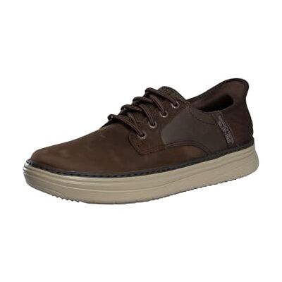 Skechers Herr handsfree Slip-ins Hyland Sneaker, Kakao läder, 43 EU Skechers Herr handsfree Slip-ins Hyland Sneaker, Kakao läder, 43 EU