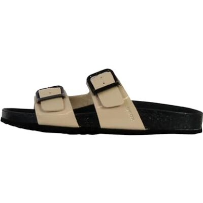 Geox Dam Brionia R M platt sandal, Lt Taupe, 38 EU Geox Dam Brionia R M platt sandal, Lt Taupe, 38 EU