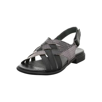 Think! Damen KAMAA chromfrei gegerbte nachhaltige Sandale, SCHWARZ/KOMBI 9000 Think! Damen KAMAA chromfrei gegerbte nachhaltige Sandale, SCHWARZ/KOMBI 9000