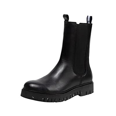 Tommy Jeans Yvonne 16a ankelstövel för kvinnor, Svart, 37 EU Tommy Jeans Yvonne 16a ankelstövel för kvinnor, Svart, 37 EU