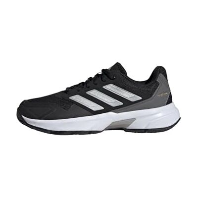 adidas dam Courtjam Control 3 Tennis Shoes, Core Black/Silver Metallic/Grey Four, 43 1/3 EU adidas dam Courtjam Control 3 Tennis Shoes, Core Black/Silver Metallic/Grey Four, 43 1/3 EU
