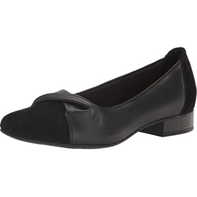 Clarks Tilmont Dalia balettplatta för kvinnor, Svart kombi, 39.5 EU Clarks Tilmont Dalia balettplatta för kvinnor, Svart kombi, 39.5 EU