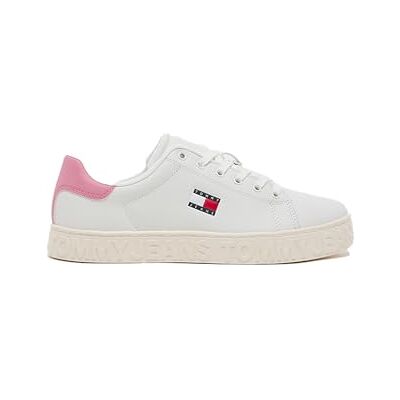 Tommy Jeans dam TJW logo yttersula sneaker ESS EN0EN02703 låg topp, rosa (Ecru/Mystic Pink), 7 UK, Rosa Ecru mystisk rosa, 41 EU Tommy Jeans dam TJW logo yttersula sneaker ESS EN0EN02703 låg topp, rosa (Ecru/Mystic Pink), 7 UK, Rosa Ecru mystisk rosa, 41 EU
