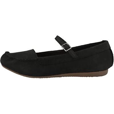 Clarks Damer fräknar bar balet platt, svart nubuck, 39 EU, Svart, 39 EU Clarks Damer fräknar bar balet platt, svart nubuck, 39 EU, Svart, 39 EU