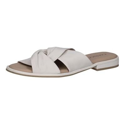 CAPRICE Damer 9-27100-42 platta sandaler, Vit Nappa, 42 EU CAPRICE Damer 9-27100-42 platta sandaler, Vit Nappa, 42 EU
