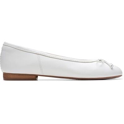 Clarks Fawna Lily Womens White Leather, 5 Clarks Fawna Lily Womens White Leather, 5