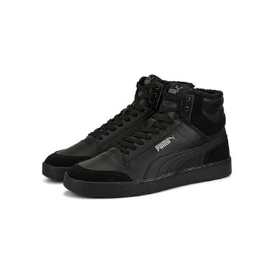 PUMA Unisex-vuxen mellantopp sneaker, svart svart stål grå, 6 PUMA Unisex-vuxen mellantopp sneaker, svart svart stål grå, 6