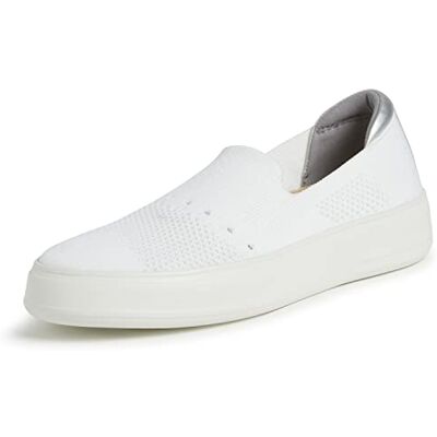Dearfoams Sophie Sneaker för kvinnor, Vit fast, 41 EU Dearfoams Sophie Sneaker för kvinnor, Vit fast, 41 EU