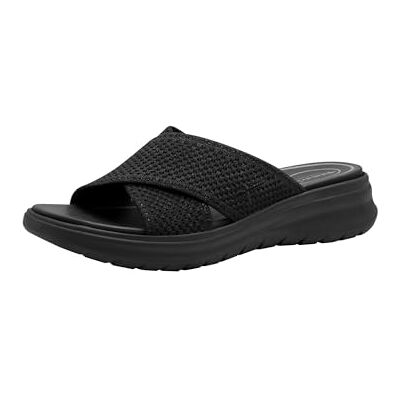 Tamaris Comfort dampantolett Wide Fit tvättbara sandaler, Black Uni, 42 EU, Svart, 42 EU Tamaris Comfort dampantolett Wide Fit tvättbara sandaler, Black Uni, 42 EU, Svart, 42 EU