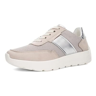 ARA New York sneakers för kvinnor, Skal silver, 37.5 EU bred ARA New York sneakers för kvinnor, Skal silver, 37.5 EU bred