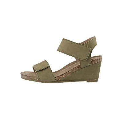 CA'SHOTT A/S Dam CASALBERTA Kardborreband nubuck Heeled Sandal, oliv, 38 EU, OLIV, 38 EU CA'SHOTT A/S Dam CASALBERTA Kardborreband nubuck Heeled Sandal, oliv, 38 EU, OLIV, 38 EU