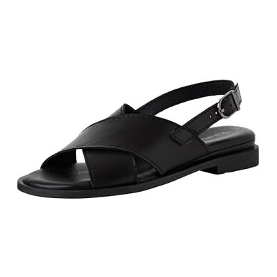 Tamaris Dam Damen 1-28102-44Flat Sandal, Svart svart läder, 37 EU Tamaris Dam Damen 1-28102-44Flat Sandal, Svart svart läder, 37 EU