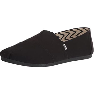 TOMS RECYCLED COTTON ALPARGATA herr Loafer platt Espadrille, Svart vit, 43.5 EU TOMS RECYCLED COTTON ALPARGATA herr Loafer platt Espadrille, Svart vit, 43.5 EU