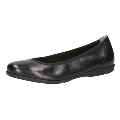 CAPRICE Damballerinaskor av läder platt, Svart nappa, 38 EU CAPRICE Damballerinaskor av läder platt, Svart nappa, 38 EU