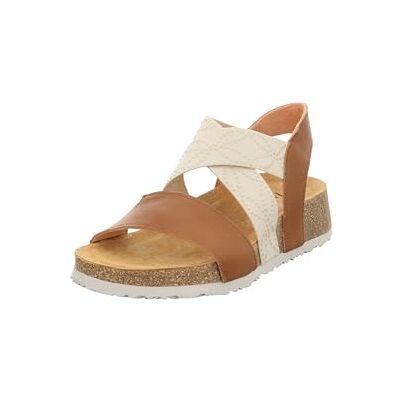 Think! Damen KOAK chromfrei gegerbte nachhaltige Sandale, COGNAC 3000 Think! Damen KOAK chromfrei gegerbte nachhaltige Sandale, COGNAC 3000
