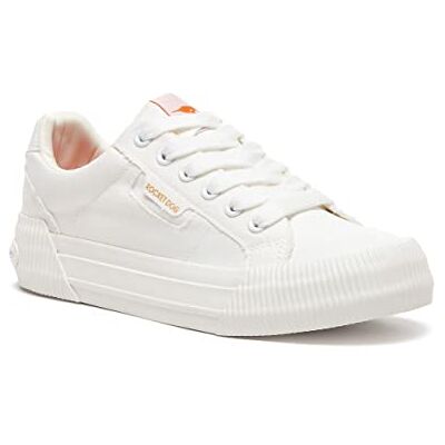 Rocket Dog Cheery Sneaker för kvinnor, Vit kanvas, 38 EU Rocket Dog Cheery Sneaker för kvinnor, Vit kanvas, 38 EU