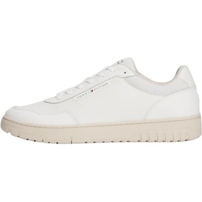 Tommy Hilfiger herr TH korg CORE LTH FM0FM05629 låg topp, vit (Ecru), 5,5, Vit Ecru, 39 EU Tommy Hilfiger herr TH korg CORE LTH FM0FM05629 låg topp, vit (Ecru), 5,5, Vit Ecru, 39 EU