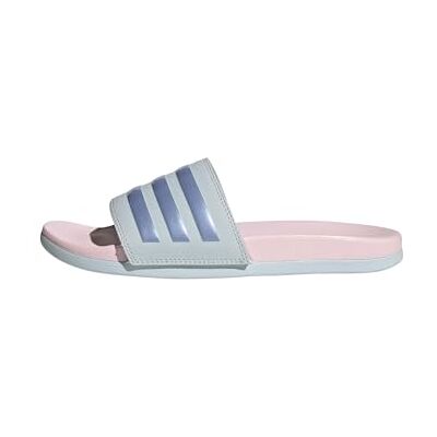 adidas Kvinnor Adilette Comfort Slides, Halo Blue/Blue Spark Met. / Clear Pink, 43 EU adidas Kvinnor Adilette Comfort Slides, Halo Blue/Blue Spark Met. / Clear Pink, 43 EU
