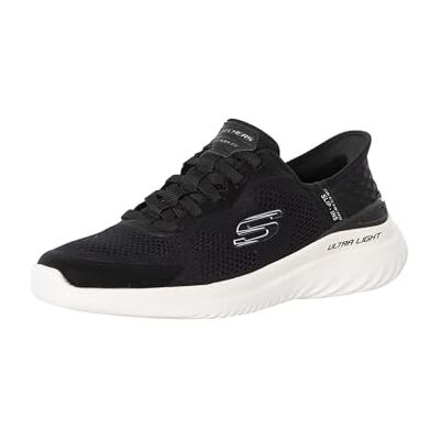 Skechers herr Bounder 2.0 Emerged Slip-in Sneaker, svart/vit, 41 EU Skechers herr Bounder 2.0 Emerged Slip-in Sneaker, svart/vit, 41 EU