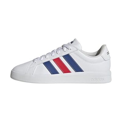 adidas herr GRAND COURT BASE 3.0 SHOES, ftwr white/team royal blue/pure ruby, 43 1/3 EU adidas herr GRAND COURT BASE 3.0 SHOES, ftwr white/team royal blue/pure ruby, 43 1/3 EU