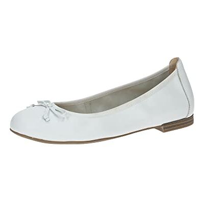 CAPRICE dam 9-9-22102-20 ballerina, Vit Nappa, 37 EU CAPRICE dam 9-9-22102-20 ballerina, Vit Nappa, 37 EU
