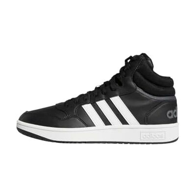 adidas För Män Hoops 3.0 Mid Lifestyle Basketball Classic Vintage Shoes, Core Black/Cloud White/Grey Six, 42 EU adidas För Män Hoops 3.0 Mid Lifestyle Basketball Classic Vintage Shoes, Core Black/Cloud White/Grey Six, 42 EU