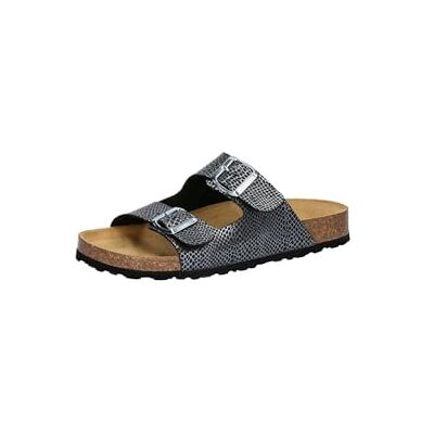 Lico Dam Bioline Platino, pantoletter, svart/silver, 42 EU, svart silver, 42 EU Lico Dam Bioline Platino, pantoletter, svart/silver, 42 EU, svart silver, 42 EU