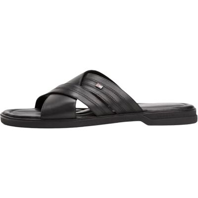 Tommy Hilfiger Herr Premium Hilfiger Cc LTH Sandal Fm0fm05504 Flat, Svart, 40 EU Tommy Hilfiger Herr Premium Hilfiger Cc LTH Sandal Fm0fm05504 Flat, Svart, 40 EU