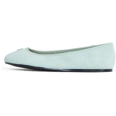 Tommy Hilfiger Dam TH HÅRDVARE SUEDE BALLERINA, GRÖN (Flora), 5 UK, Grön flora, 38 EU Tommy Hilfiger Dam TH HÅRDVARE SUEDE BALLERINA, GRÖN (Flora), 5 UK, Grön flora, 38 EU