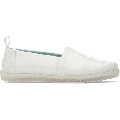 TOMS Classic Alpargata Loafer platt, vit konfettibelagd glitter, 4.5 UK, Vit konfettibelagd glitter, 37.5 EU TOMS Classic Alpargata Loafer platt, vit konfettibelagd glitter, 4.5 UK, Vit konfettibelagd glitter, 37.5 EU