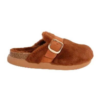 Scholl Dam Ivy Big Buckle sandal, Cognac, 38 EU Scholl Dam Ivy Big Buckle sandal, Cognac, 38 EU