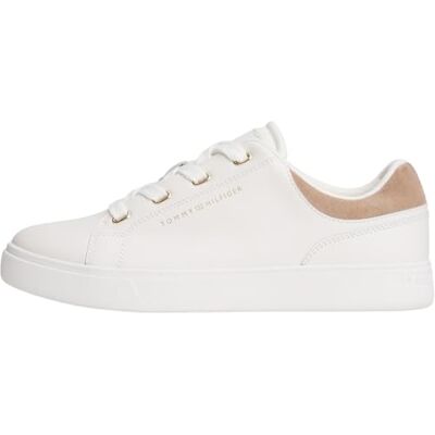 Tommy Hilfiger dam vardaglig kupsula sneaker FW0FW08816 låg topp, vit (Ecru/Coastal Taupe), 3,5, Vit Ecru kustbrungrå, 36 EU Tommy Hilfiger dam vardaglig kupsula sneaker FW0FW08816 låg topp, vit (Ecru/Coastal Taupe), 3,5, Vit Ecru kustbrungrå, 36 EU