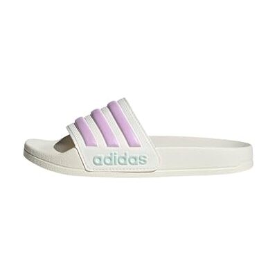 adidas Unisex – Barn ADILETTE SHOWER SLIDES, off white/bliss lilac/halo mint, 28 EU adidas Unisex – Barn ADILETTE SHOWER SLIDES, off white/bliss lilac/halo mint, 28 EU