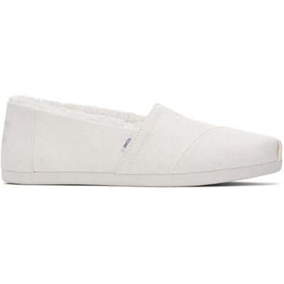 TOMS Alpargata loafer för kvinnor platt, Vit duk, 35.5 EU TOMS Alpargata loafer för kvinnor platt, Vit duk, 35.5 EU