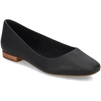 TOMS Briella balettplatta för kvinnor, Svart läder, 39 EU TOMS Briella balettplatta för kvinnor, Svart läder, 39 EU