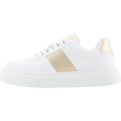 Giorgio Armani dam kurt, logotyp snören, sidofärg band sneakers, op.White+ Pale, 35 EU, Op White Pale, 35 EU Giorgio Armani dam kurt, logotyp snören, sidofärg band sneakers, op.White+ Pale, 35 EU, Op White Pale, 35 EU